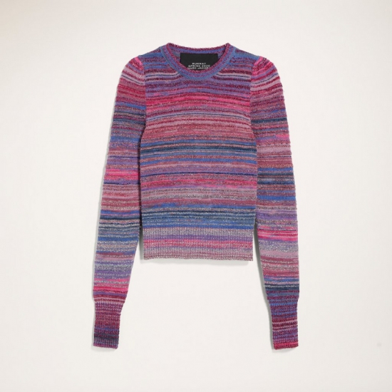 Marc Jacobs - Lurex Stripe Crew Neck Sweater - Click Image to Close