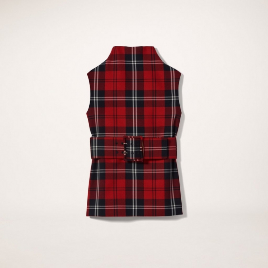 Marc Jacobs - Tartan Sleeveless Top With Belt - Click Image to Close