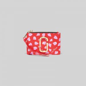 Marc Jacobs - The Snapshot Printed Hearts Top Zip Multi Wallet