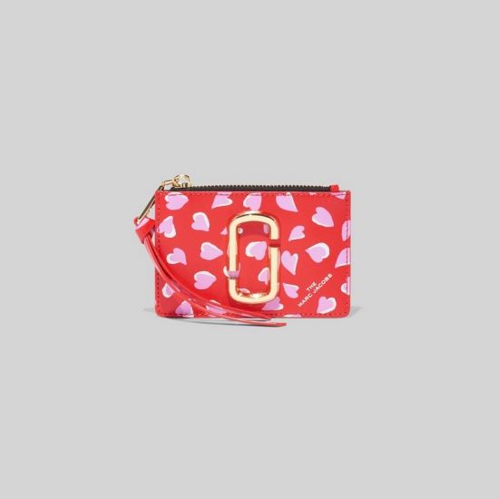 Marc Jacobs - The Snapshot Printed Hearts Top Zip Multi Wallet - Click Image to Close