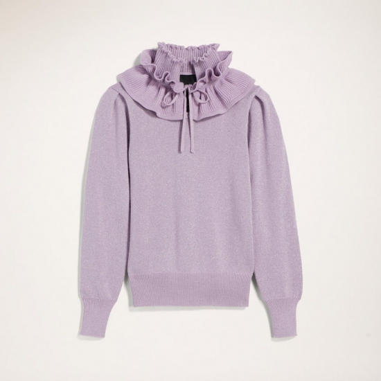 Marc Jacobs - Lurex Frill Neck Sweater - Click Image to Close