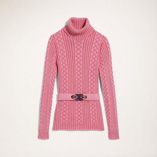 Marc Jacobs - Melange Turtleneck Sweater with Belt - Click Image to Close