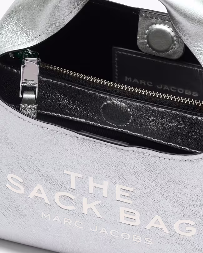 The Metallic Leather Mini Sack Bag - image 4