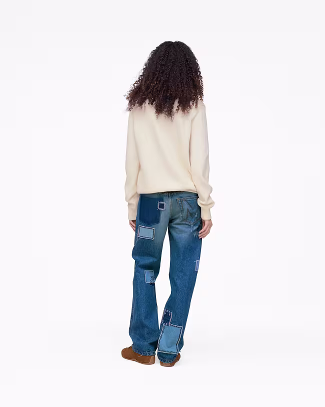 Patchwork Straight Jean - image 4