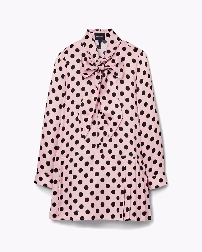 Dots Bow Pleated Dress - image 2