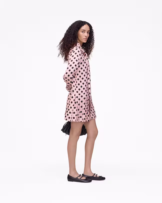 Dots Bow Pleated Dress - image 3