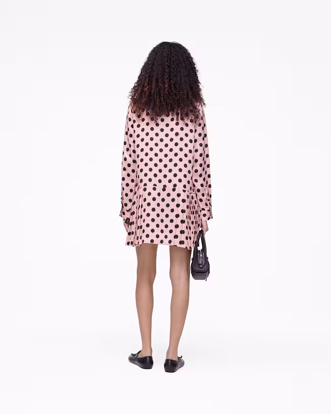 Dots Bow Pleated Dress - image 4