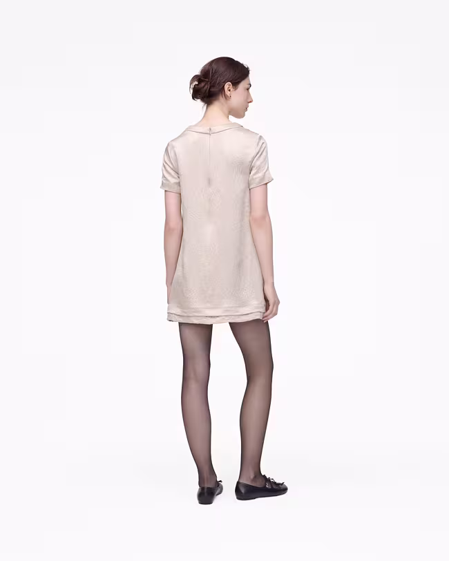 Crushed Satin Dress - image 4