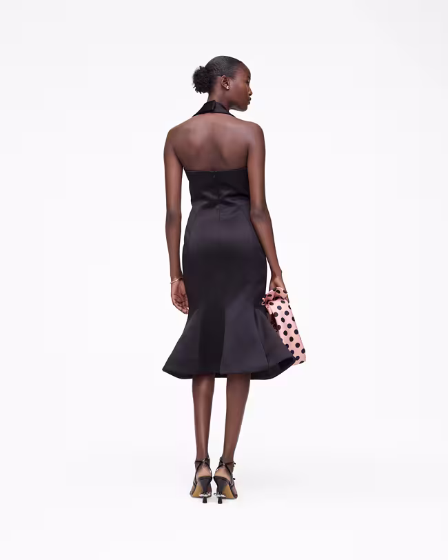 Sculpted Satin Halter Dress - image 4