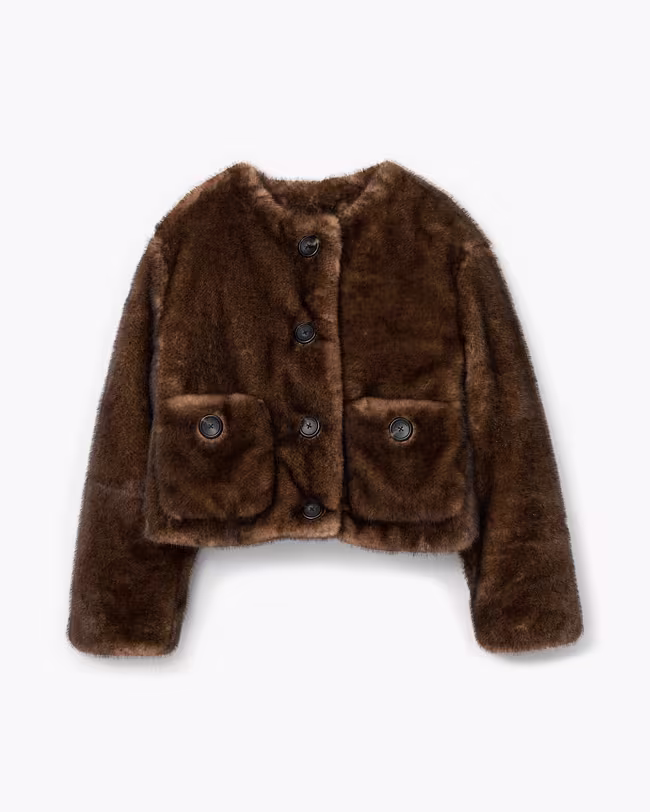Teddy Cropped Jacket - image 2