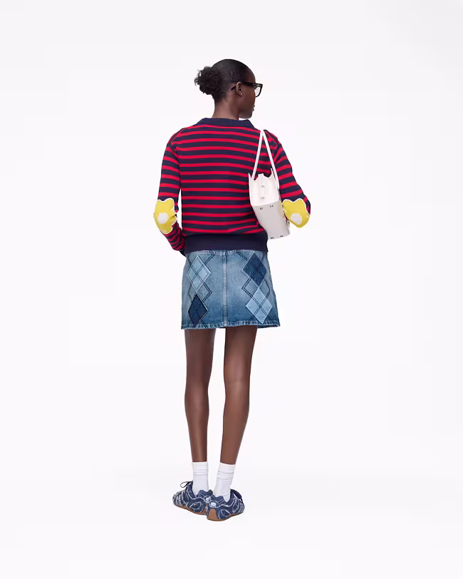 Argyle Patchwork Mini Skirt - image 4