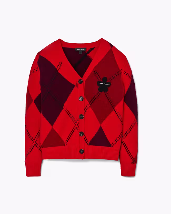 Preppy Daisy Argyle Cardigan - image 2