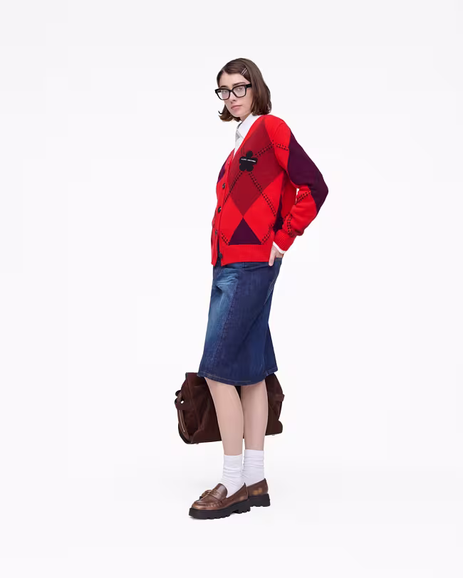 Preppy Daisy Argyle Cardigan - image 3