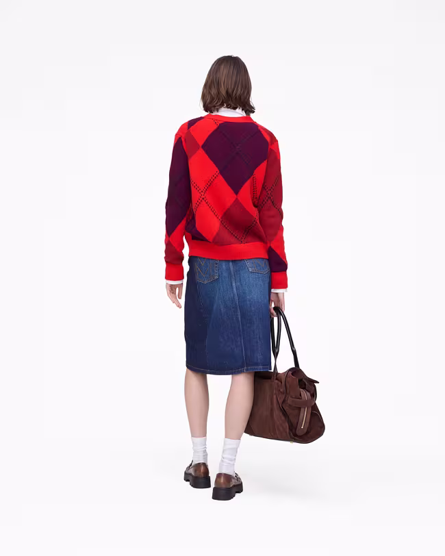 Preppy Daisy Argyle Cardigan - image 4