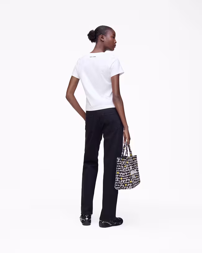 Trompe L'Oeil Eyelet Slim Tee - image 4