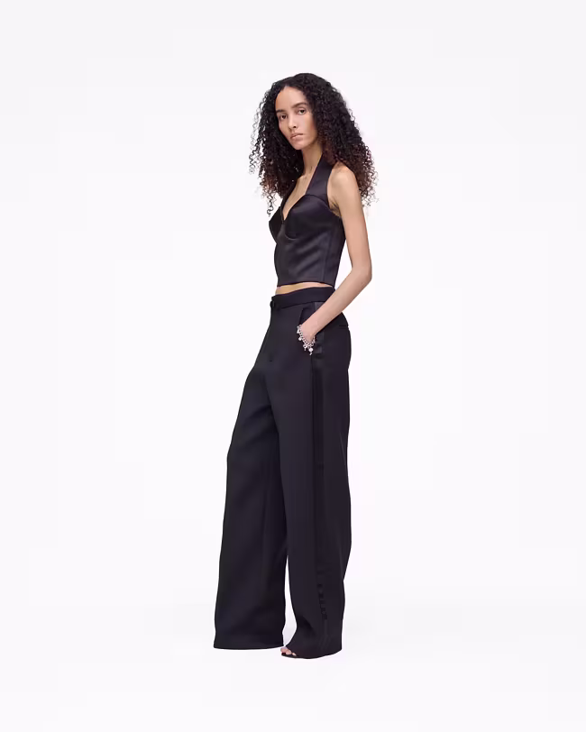 Sculpted Satin Halter Top - image 4