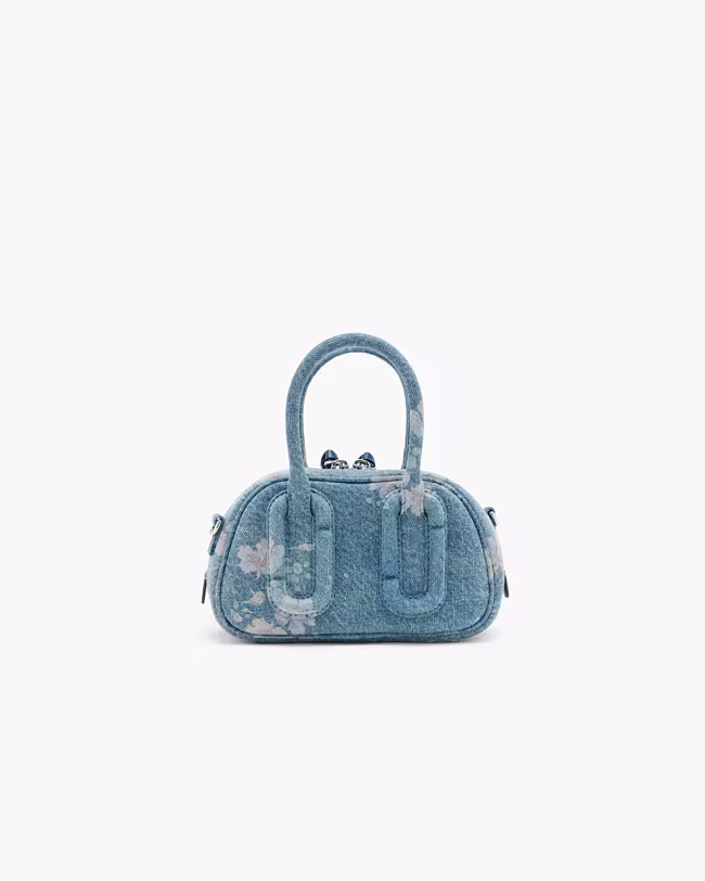 Babe Mini Top Handle In Antique Floral Denim - image 3