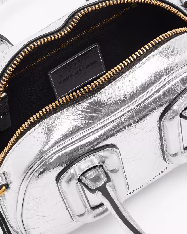 Babe Mini Top Handle In Metallic Leather - image 4