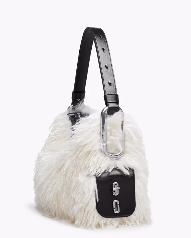 Scene Large Shoulder Bag In Grunge Fur