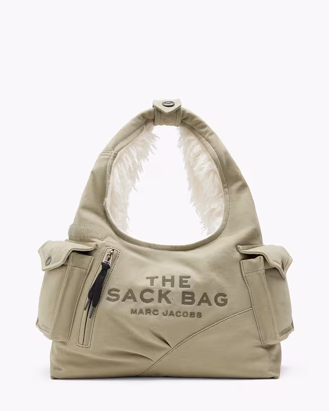 Sack Bag In Cargo Fur Canvas