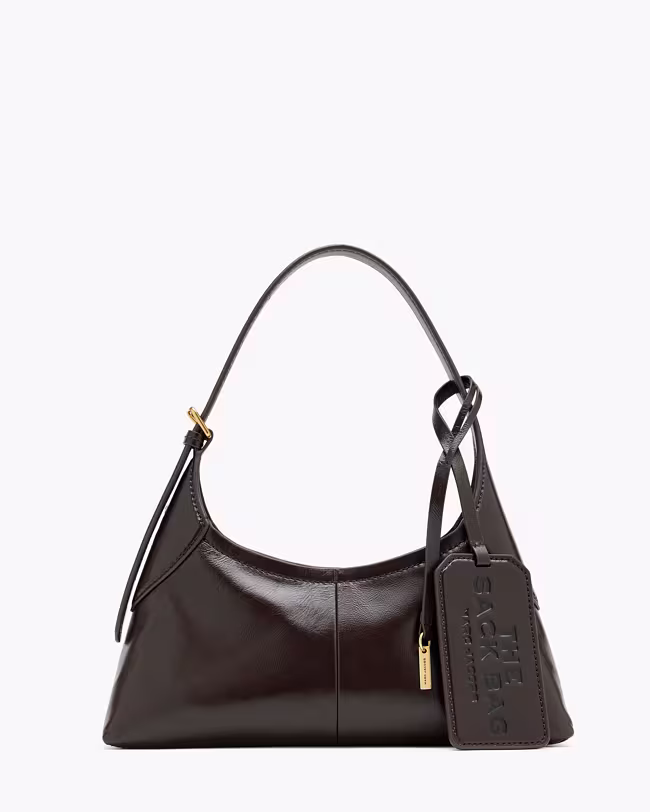 Small Belted Sack Bag In Crinkle Leather
