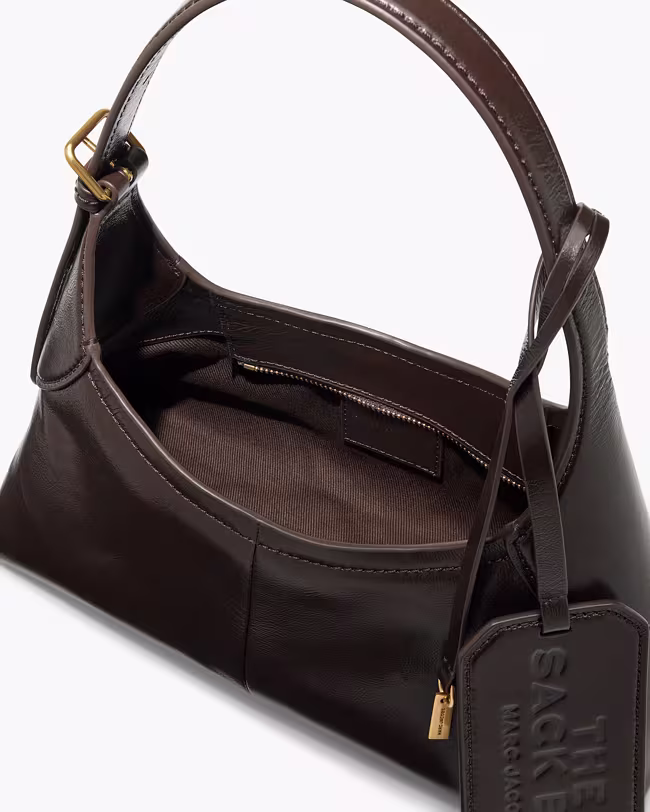 Small Belted Sack Bag In Crinkle Leather - image 4