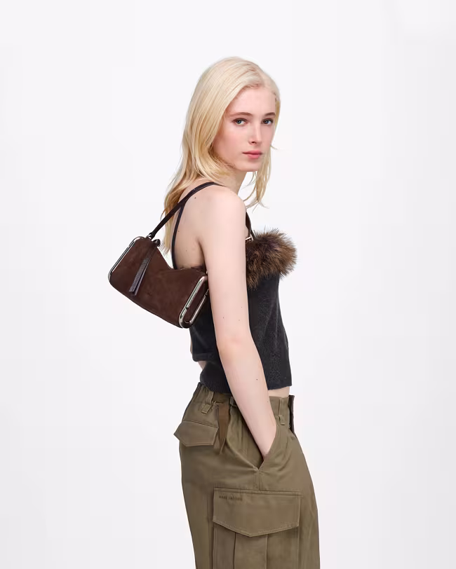 Scene Small Shoulder Bag In Suede - image 3
