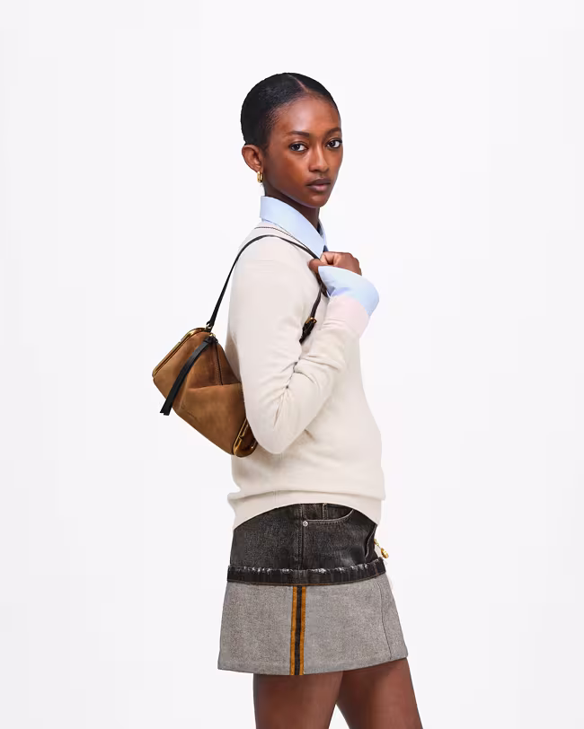 Scene Small Shoulder Bag In Suede - image 3