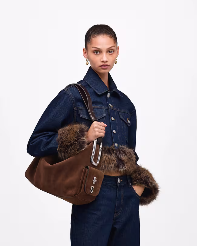 Scene Large Shoulder Bag In Suede - image 3