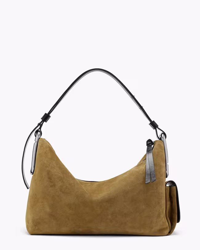 Scene Large Shoulder Bag In Suede - image 4