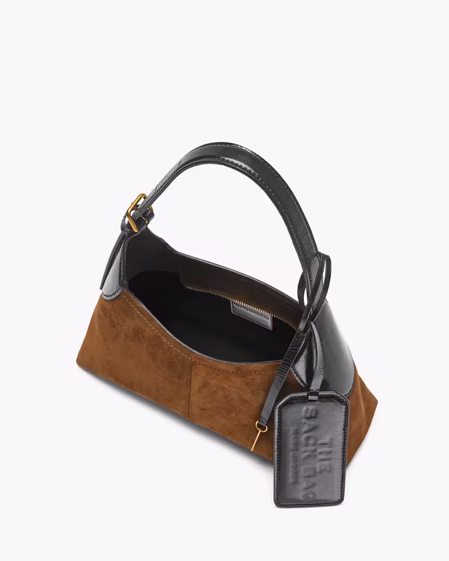 Small Belted Sack Bag In Suede - image 4