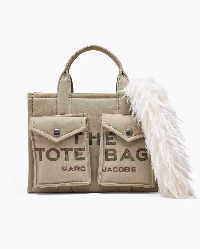 Medium Tote Bag In Cargo Fur Canvas