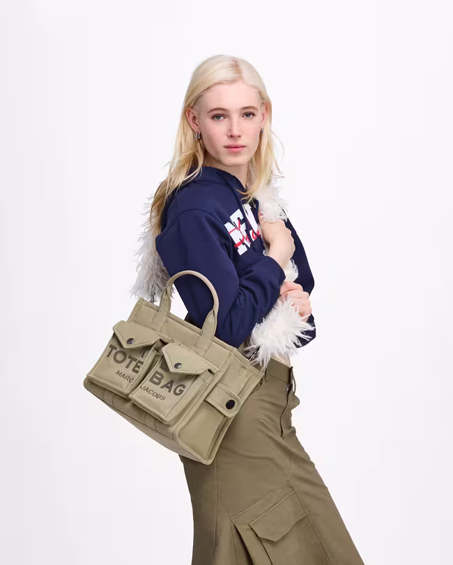 Medium Tote Bag In Cargo Fur Canvas - image 2