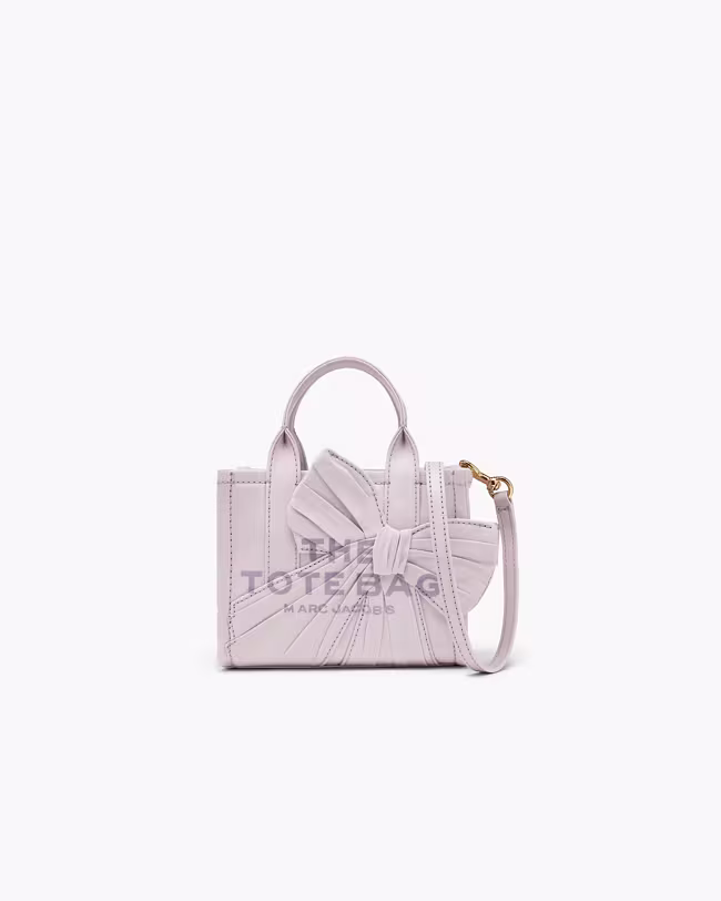 Crossbody Tote In Canvas With Oversized Bow