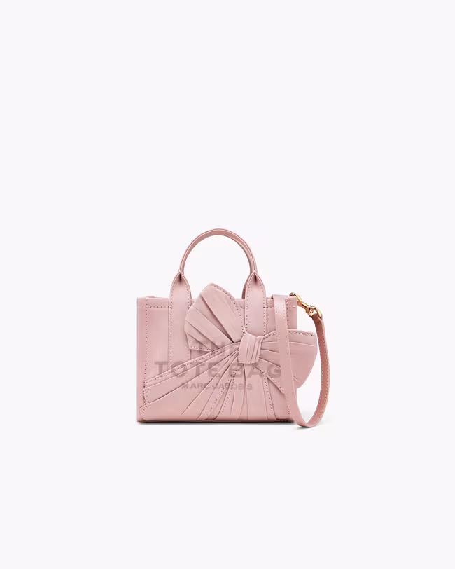 Crossbody Tote In Canvas With Oversized Bow