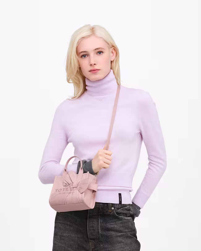 Crossbody Tote In Canvas With Oversized Bow - image 2