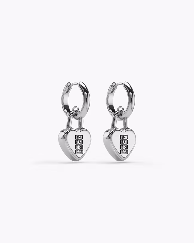 Heart Padlock Earrings