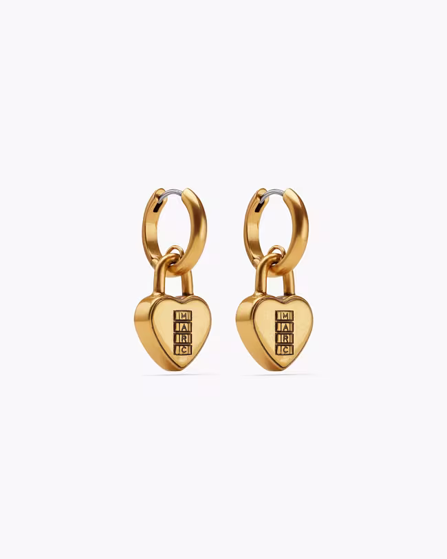 Heart Padlock Earrings