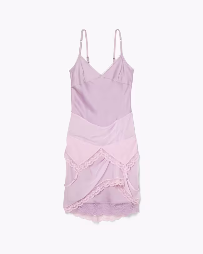 Layered Satin Slip Dress - image 2