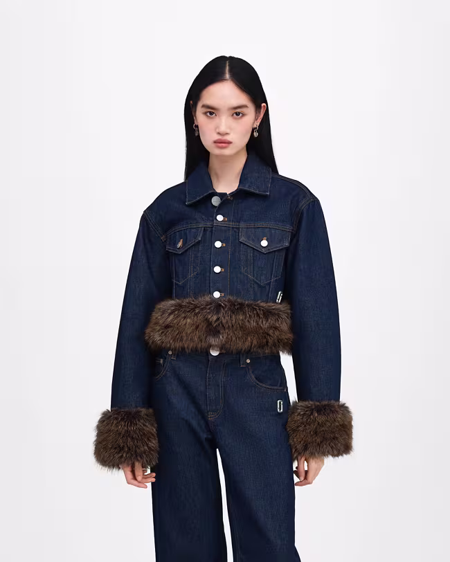 Faux Fur Shrunken Trucker