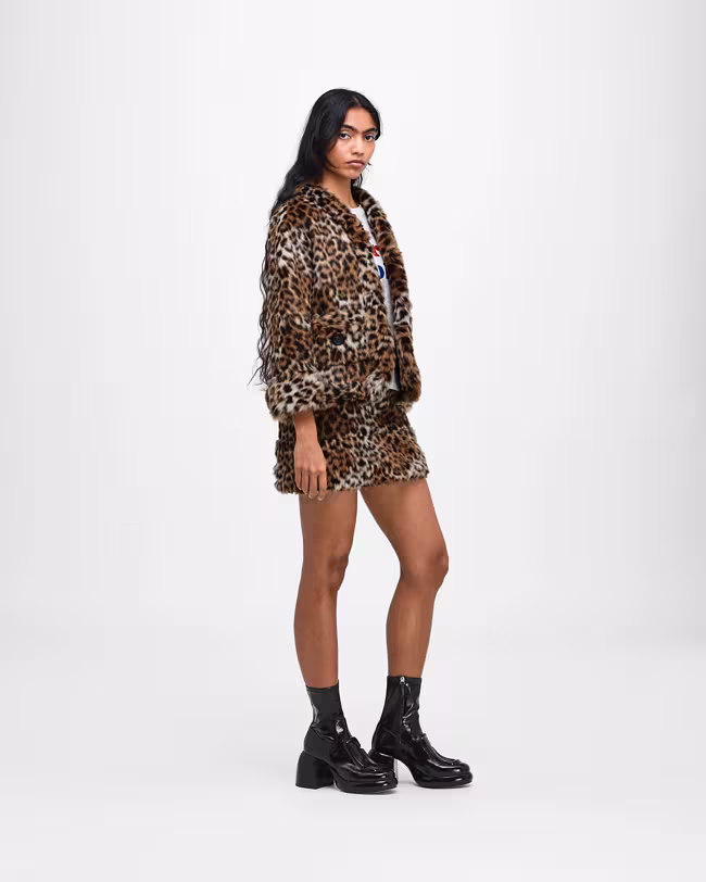 Faux Fur Leopard Jacket - image 3