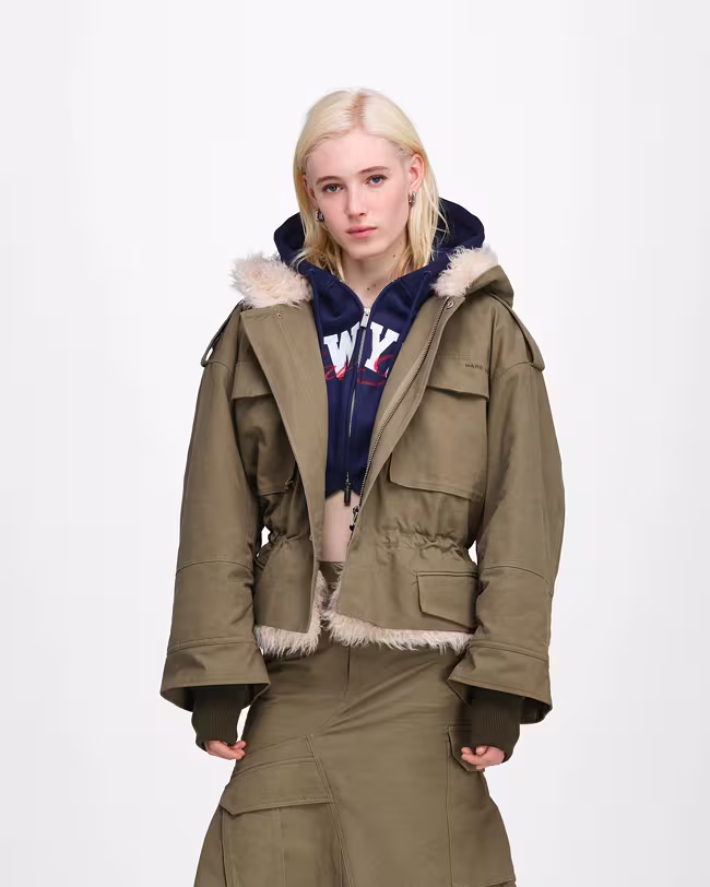 Cropped Cargo Parka