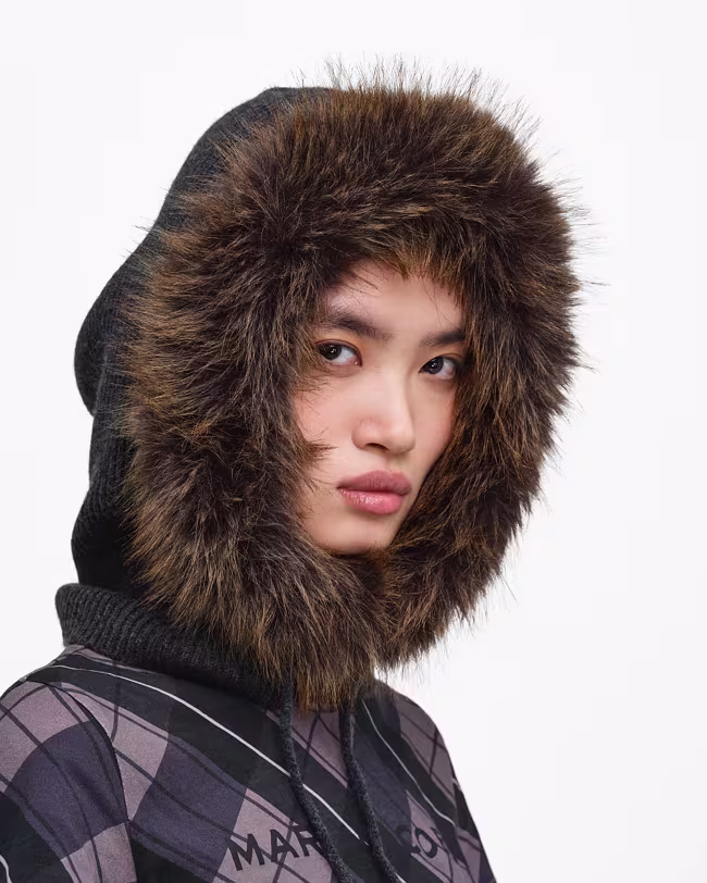 Faux Fur Trim Balaclava - image 2
