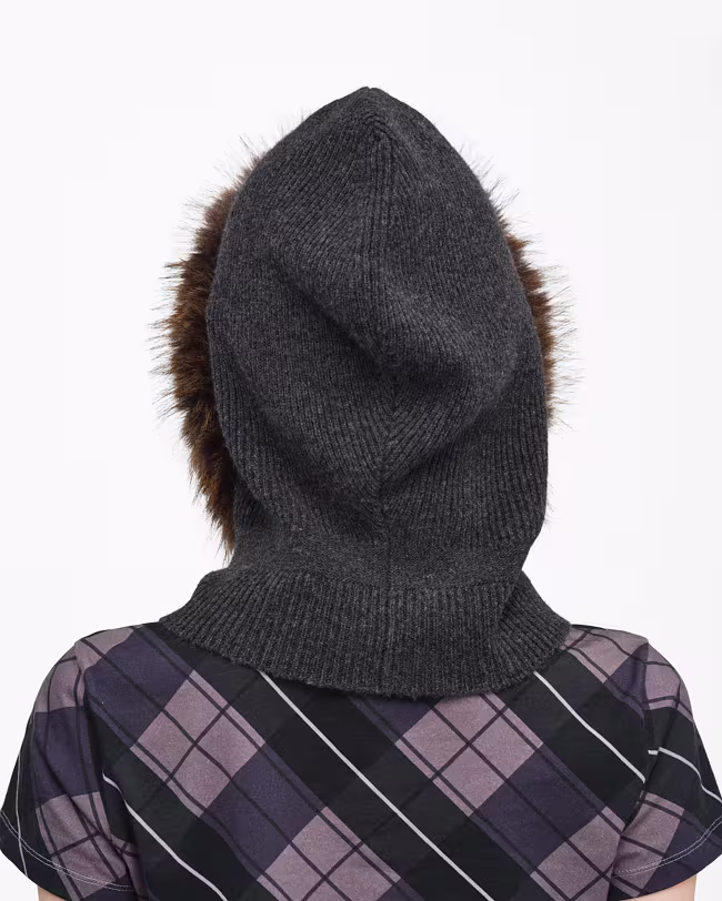 Faux Fur Trim Balaclava - image 3