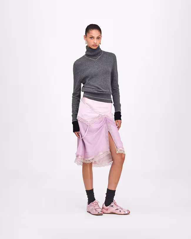 Layered Satin Slip Skirt - image 3