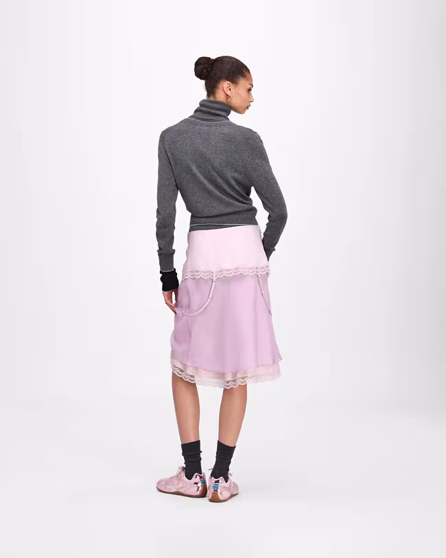 Layered Satin Slip Skirt - image 4
