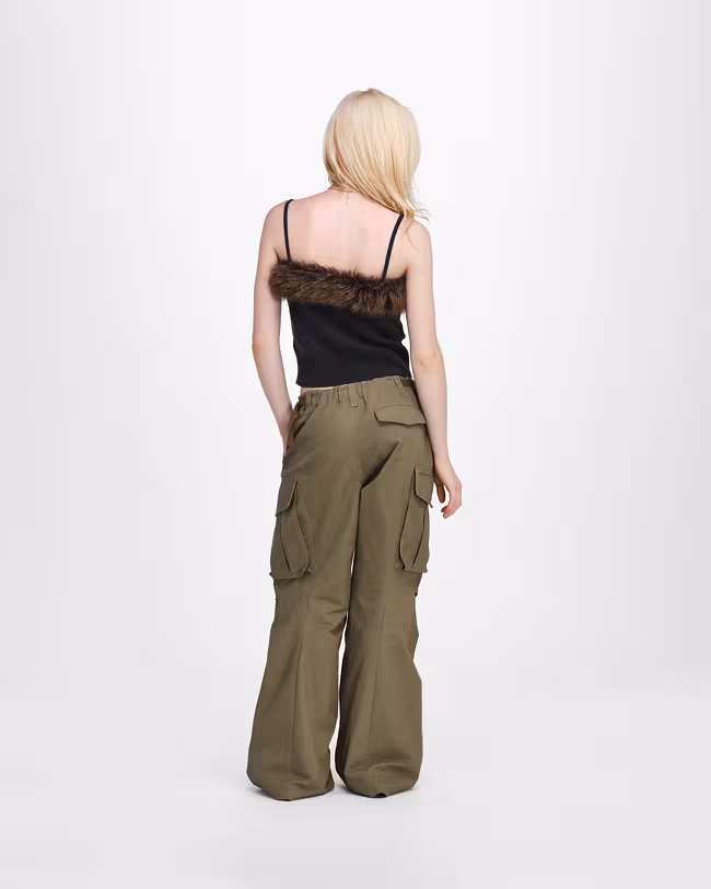 Faux Fur Lined Knit Tank - image 4