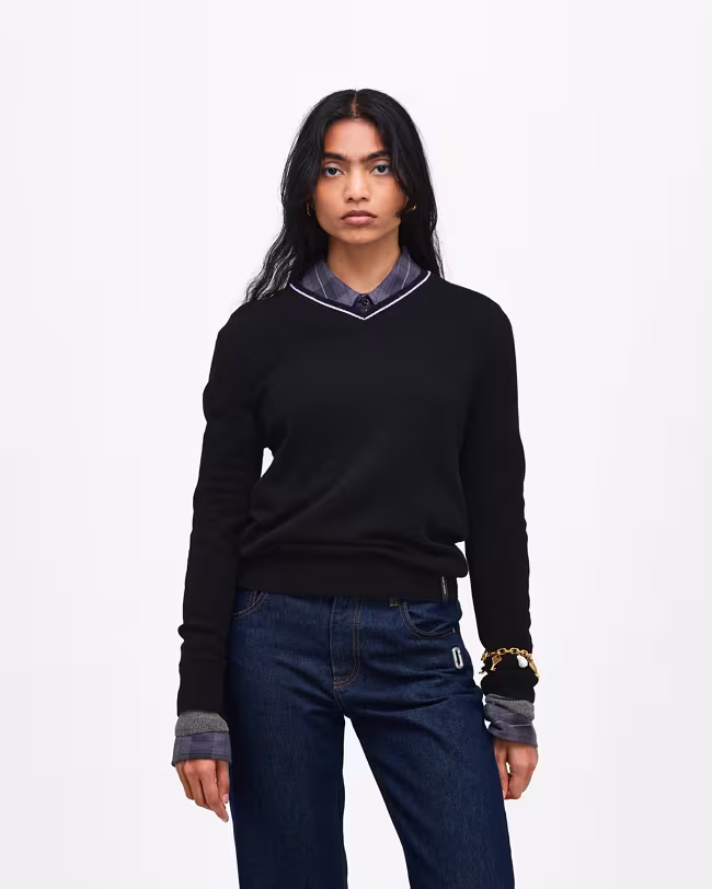 Layered V-Neck Sweater