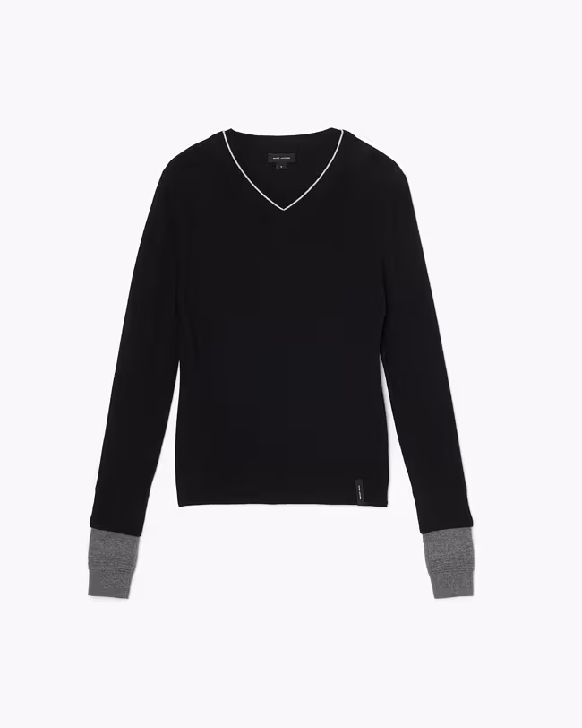 Layered V-Neck Sweater - image 2