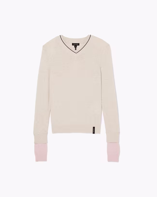 Layered V-Neck Sweater - image 2